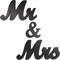Black Mr & Mrs Sign Wooden Letters Wedding Table Decor Wedding Gift